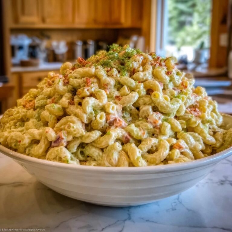 Classic Macaroni Salad with Avocado and Dill Recipe