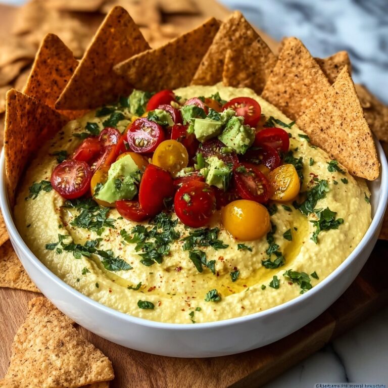 Vegan Chickpea and Avocado Dip with Cherry Tomatoes for Game Day Recipe
