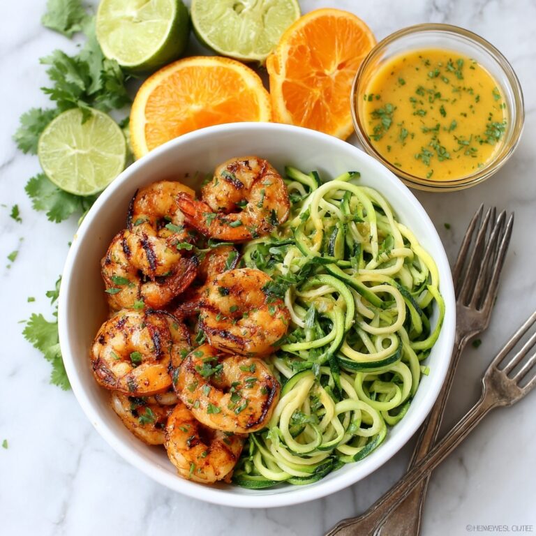 Citrus Grilled Shrimp with Zucchini Noodles Recipe